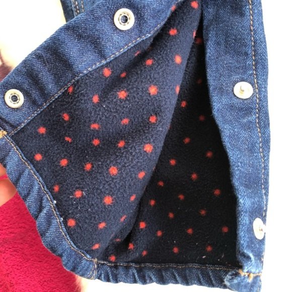 OshKosh B'gosh 18 M Flannel-Lined Jean Overall - Picture 3 of 7